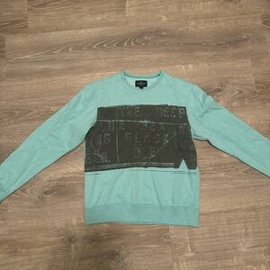 American Eagle Outfitters Mint Graphic Crewneck Sweater